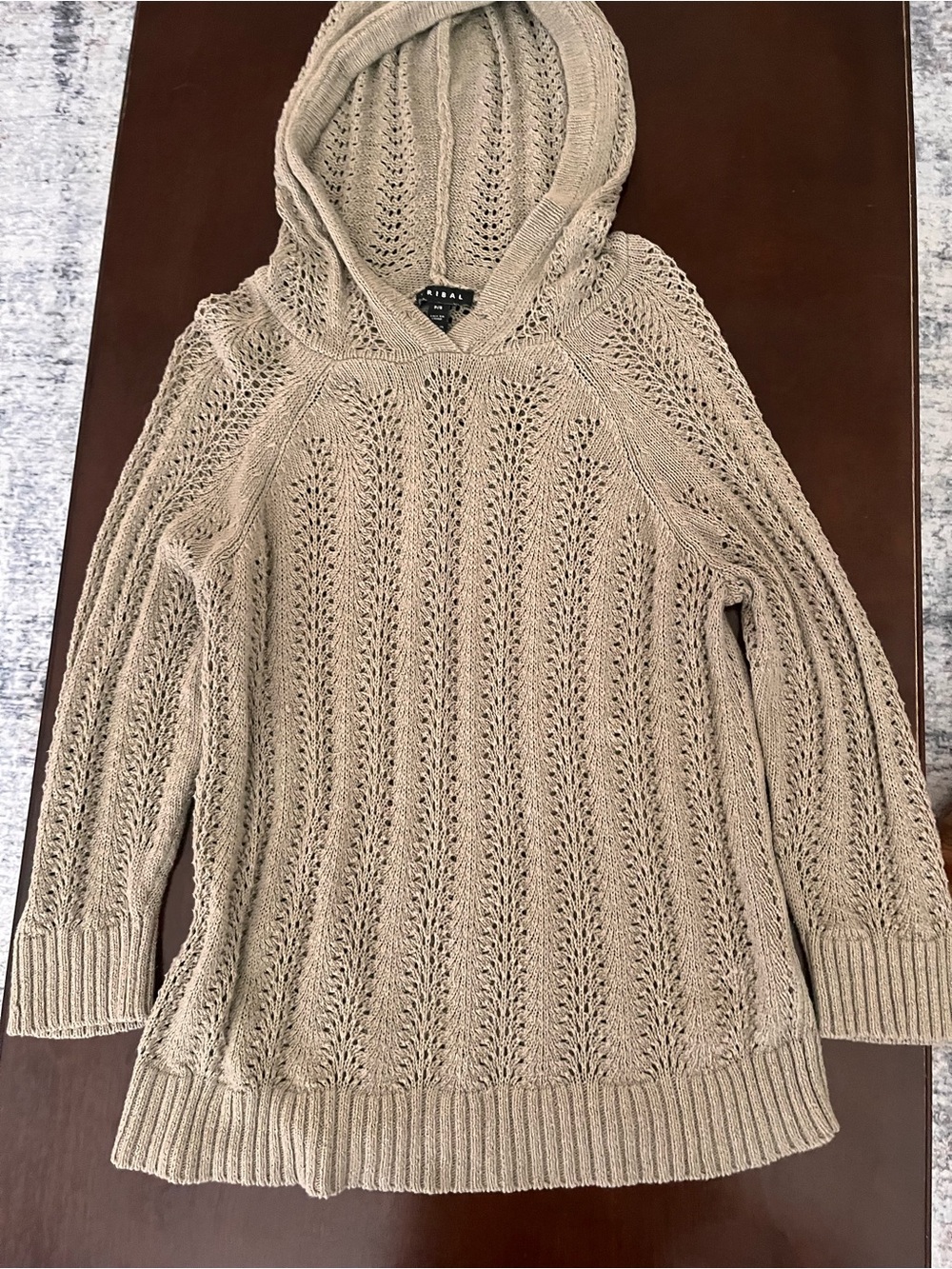 Tribal Knit Hooded Sweater